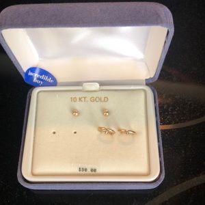 10kt earrings - 2 pair